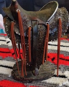 Rustic Brown Decorative Saddle Accent